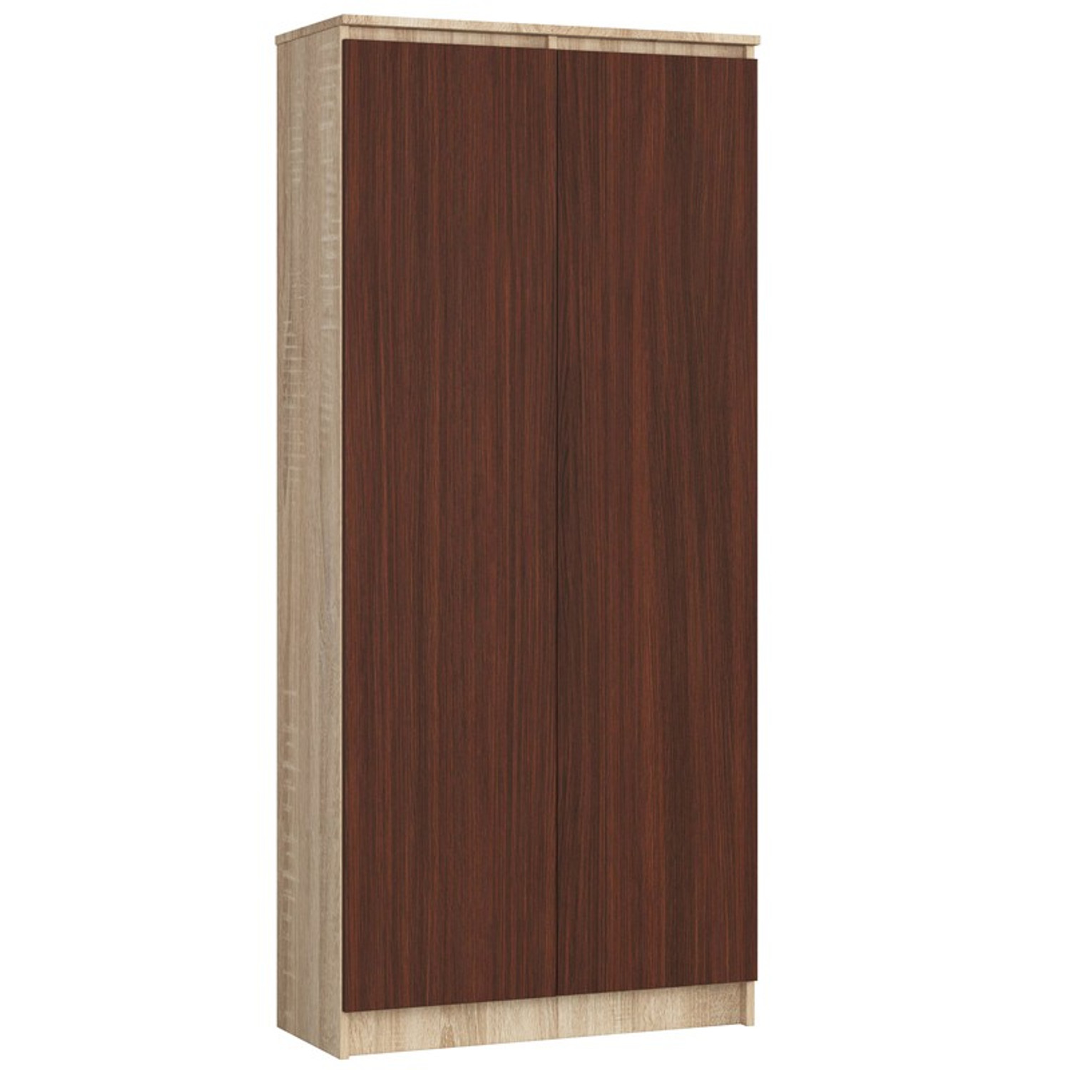 Regál R 80 cm CLP 2 dvířka 8 poliček dub sonoma/wenge