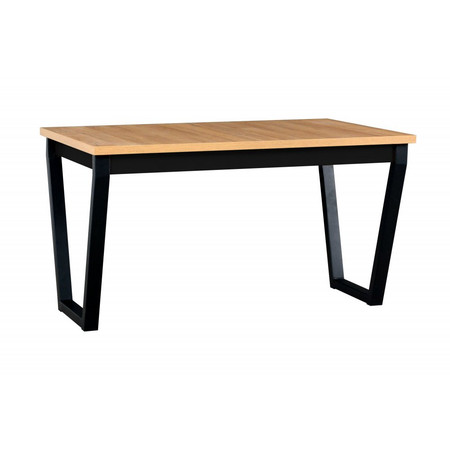 Rozkládací jídelní stůl IKON 2 - dub wotan/černé nohy
