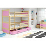 Dětská patrová postel RICO 190x80 cm Bílá Ružové - galerie #2