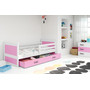 Dětská postel RICO 80x190 cm Bílá Ružové - galerie #3