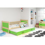 Dětská postel s výsuvnou postelí RICO 190x80 cm Bílá Ružové - galerie #5