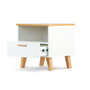 Noční stolek FRISK 1SZ  - bílá/dub - galerie #1