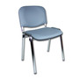 Konferenční židle ISO eko-kůže CHROM Modrá D4 EKO - galerie #3