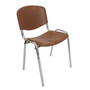 Konferenční plastová židle ISO CHROM Hnědá - galerie #3
