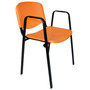 Konferenční židle ISO plastová s područkami RAL-9005 - galerie #11