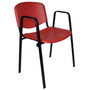 Konferenční židle ISO plastová s područkami RAL-9005 - galerie #10