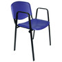 Konferenční židle ISO plastová s područkami RAL-9005 - galerie #9