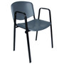 Konferenční židle ISO plastová s područkami RAL-9005 - galerie #5