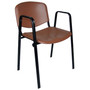 Konferenční židle ISO plastová s područkami RAL-9005 - galerie #3