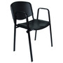 Konferenční židle ISO plastová s područkami RAL-9005 - galerie #2
