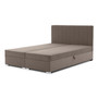 Čalouněná postel GRENLAND s pružinovou matrací 180x200 cm Tmavě šedá - galerie #5