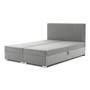 Čalouněná postel GRENLAND s pružinovou matrací 180x200 cm Světle šedá - galerie #4