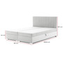 Čalouněná postel GRENLAND s pružinovou matrací 180x200 cm Tyrkysová - galerie #7